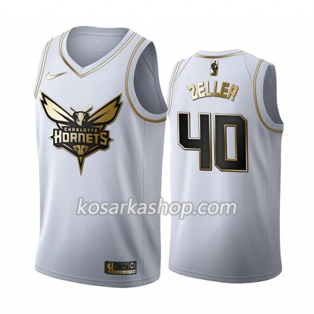 Dres Charlotte Hornets Cody Zeller 40 Nike 2019-20 Bijela Golden Edition Swingman